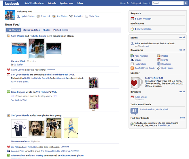 facebook facelift, profile redesign