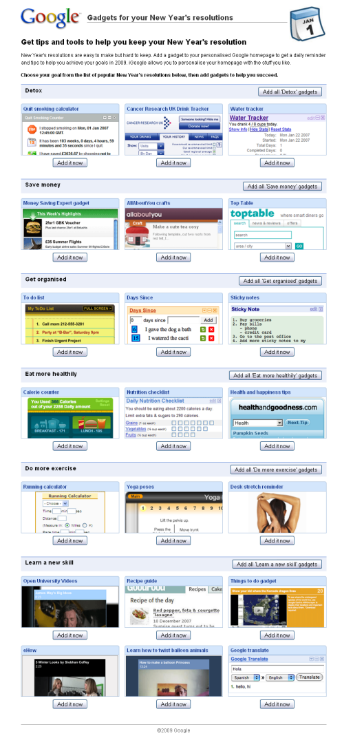 google-new-year-gadgets-for-google-homepage