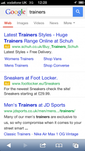 New Google Mobile Adwords